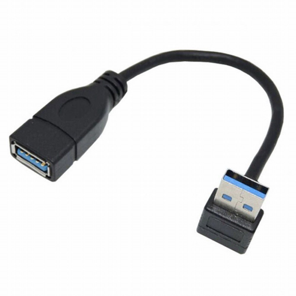 Up Angled USB 3.0 Type-A Male to USB 3.0 Type-A Female Extension Cable 20cm 5Gbps 90 Degree U3-036-UP