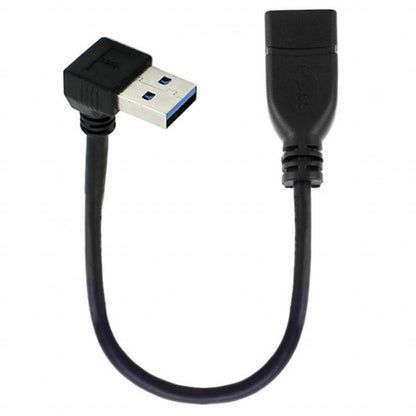 Up Angled USB 3.0 Type-A Male to USB 3.0 Type-A Female Extension Cable 20cm 5Gbps 90 Degree U3-036-UP