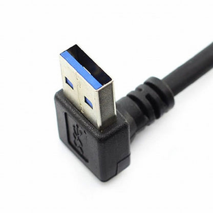 Up Angled USB 3.0 Type-A Male to USB 3.0 Type-A Female Extension Cable 20cm 5Gbps 90 Degree U3-036-UP