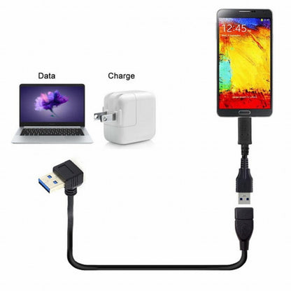 Up Angled USB 3.0 Type-A Male to USB 3.0 Type-A Female Extension Cable 20cm 5Gbps 90 Degree U3-036-UP
