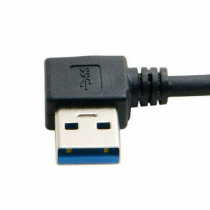 Left Angled USB 3.0 Type-A Male to USB 3.0 Type-A Female Extension Cable 20cm 5Gbps 90 Degree U3-036-LE
