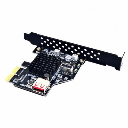 USB 3.1 Front Panel Socket USB 2.0 to PCI-E Express Card Adapter for Motherboard UC-136