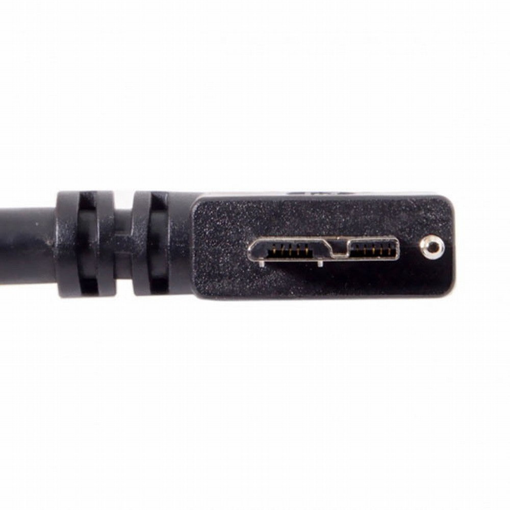  90 Degree Left Angled Micro USB Screw Mount to 3.0 Data Cable for Industrial Camera CC-U3-044-LE