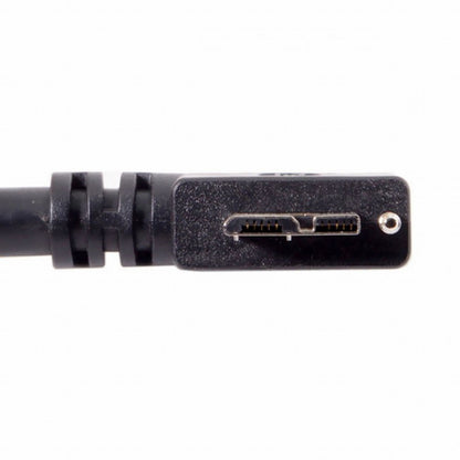  90 Degree Left Angled Micro USB Screw Mount to 3.0 Data Cable for Industrial Camera CC-U3-044-LE