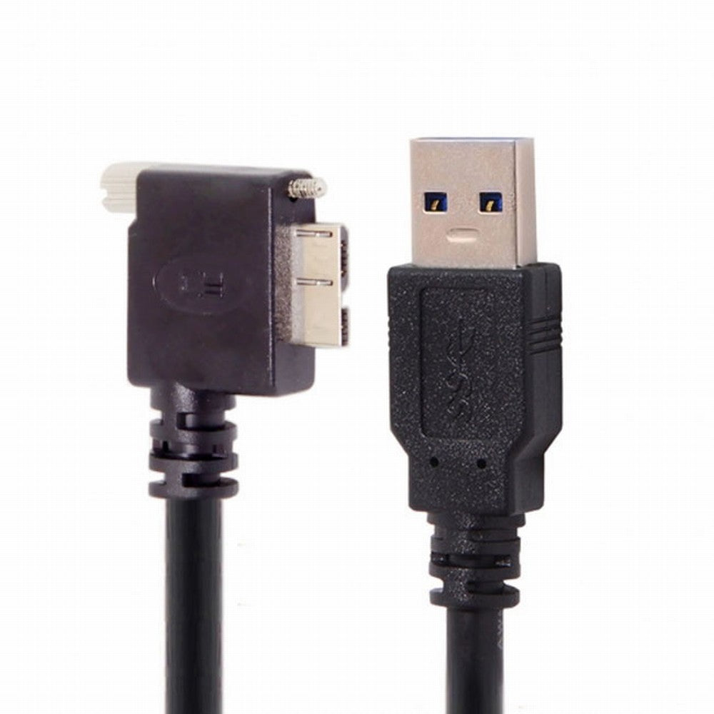  90 Degree Right Angled Micro USB Screw Mount to 3.0 Data Cable for Industrial Camera CC-U3-044-RI
