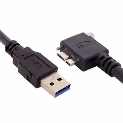  90 Degree Right Angled Micro USB Screw Mount to 3.0 Data Cable for Industrial Camera CC-U3-044-RI