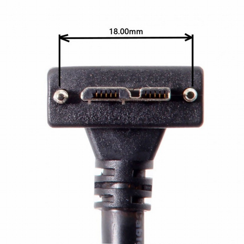  90 Degree Up Angled Micro USB Screw Mount to 3.0 Data Cable for Industrial Camera CC-U3-044-UP