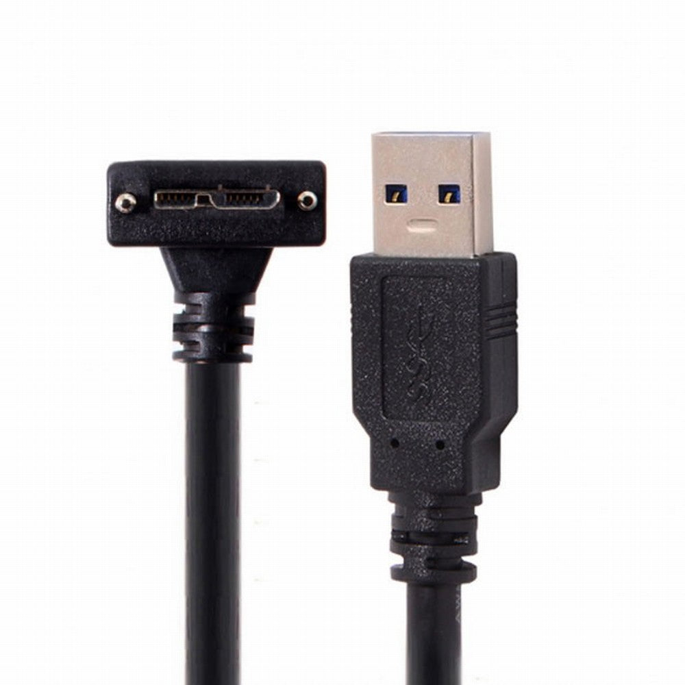  90 Degree Down Angled Micro USB Screw Mount to 3.0 Data Cable for Industrial Camera CC-U3-044-DN