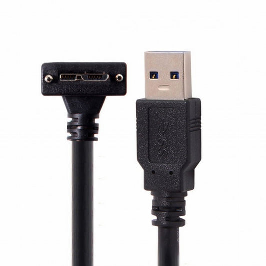 90 Degree Down Angled Micro USB Screw Mount to 3.0 Data Cable for Industrial Camera CC-U3-044-DN