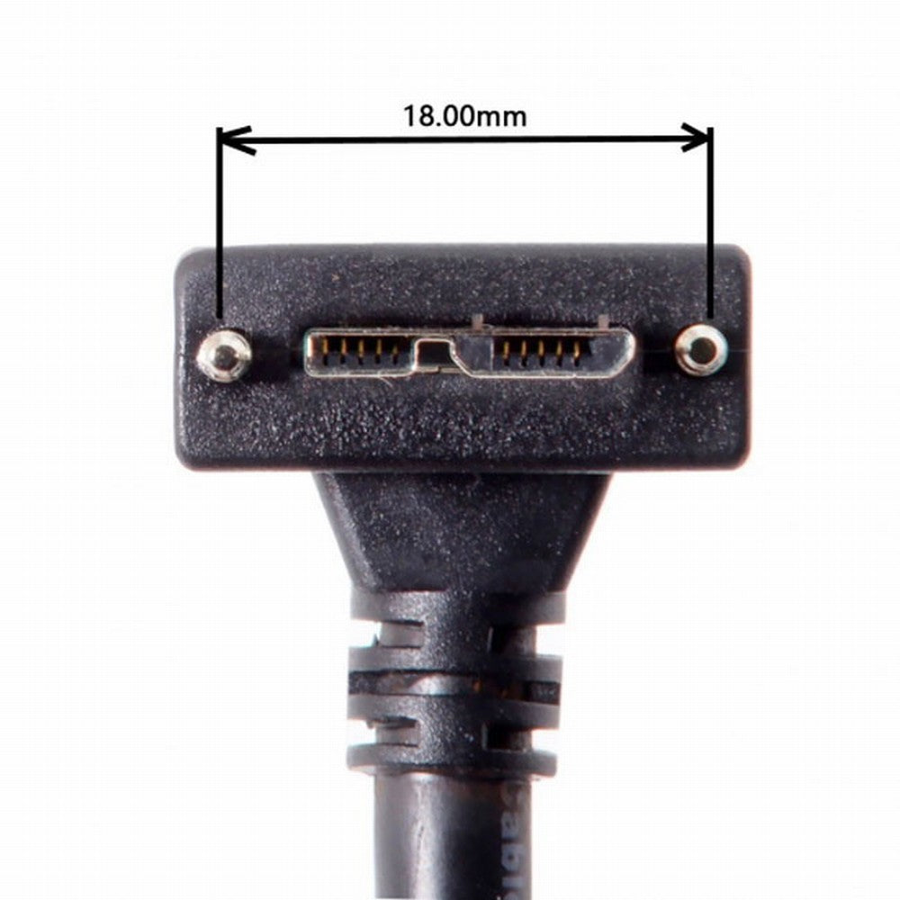  90 Degree Down Angled Micro USB Screw Mount to 3.0 Data Cable for Industrial Camera CC-U3-044-DN