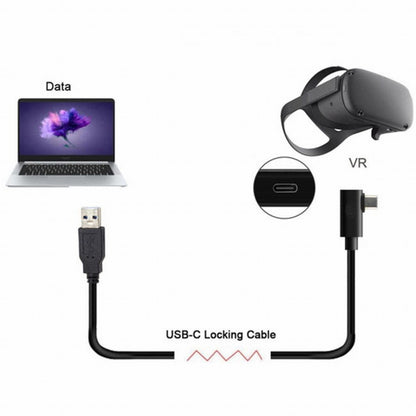 Fit for Oculus Link VR USB 3.1 Type-C Left Right Angled Type to Standard USB3.0 Data Cable CC-UC-135