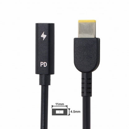 Type C USB-C to Rectangle 11.0*4.5mm Power Plug PD Emulator Trigger Charge Cable for ThinkPad X1 Carbon UC-109-1145MM