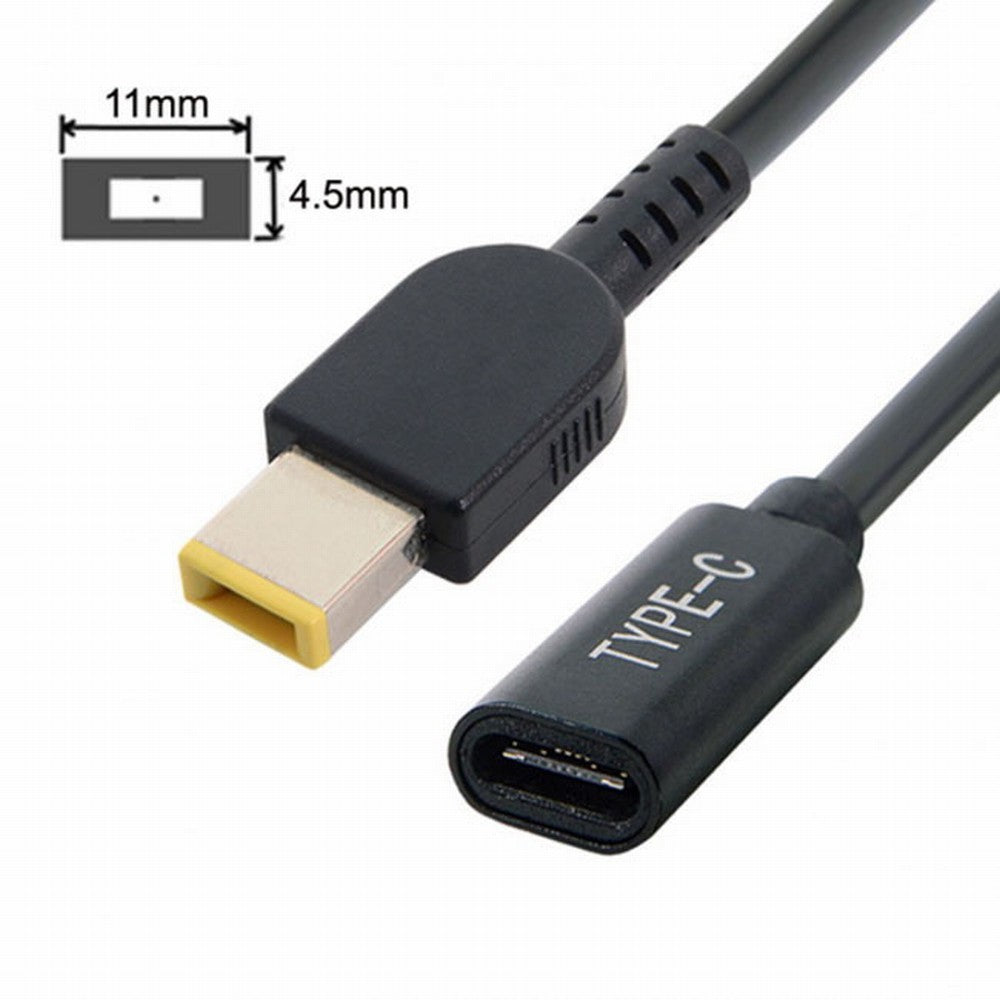Type C USB-C to Rectangle 11.0*4.5mm Power Plug PD Emulator Trigger Charge Cable for ThinkPad X1 Carbon UC-109-1145MM