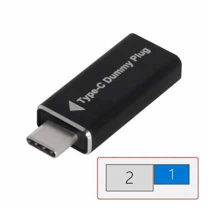 CY Virtual Display Adapter USB-C Type-C DDC EDID Dummy Plug Headless Ghost Display Emulator 1920x1080p@60Hz UC-142