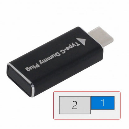 CY Virtual Display Adapter USB-C Type-C DDC EDID Dummy Plug Headless Ghost Display Emulator 1920x1080p@60Hz UC-142