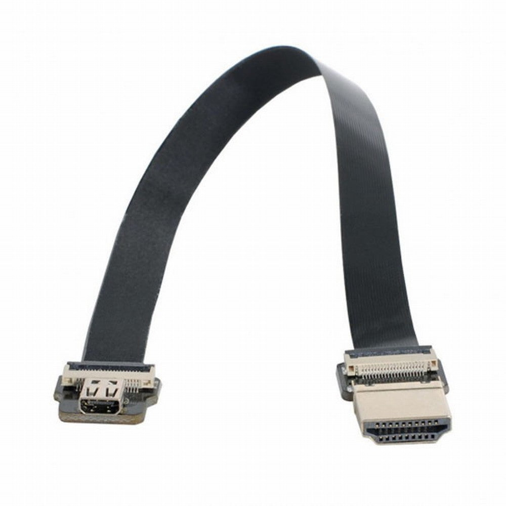 CYFPV HDMI Male to Micro HDMI Female Extension FPC Flat Cable 1080P for FPV HDTV Multicopter Aerial Photography CC-HD-188-BK