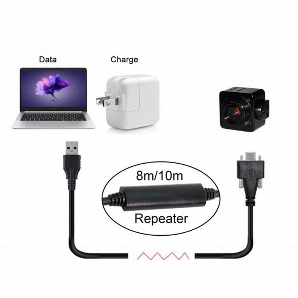 USB 3.1 Type-C Dual Screw Locking to Standard USB3.0 Data Cable 1.2m 2m 3m Panel Mount Type CC-UC-048