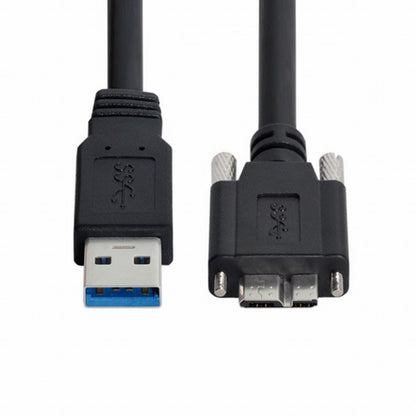 8m USB 3.0 A Type Repeater Cable Male to Micro USB 3.0 B Male with Mount Panel Screws for Camera U3-106-8.0M