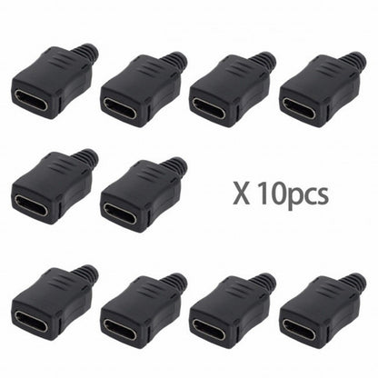 10set DIY 4pin USB 2.0 Type C Female Socket Connector SMT type with PC Board Housing 3.0mm SR UC-071