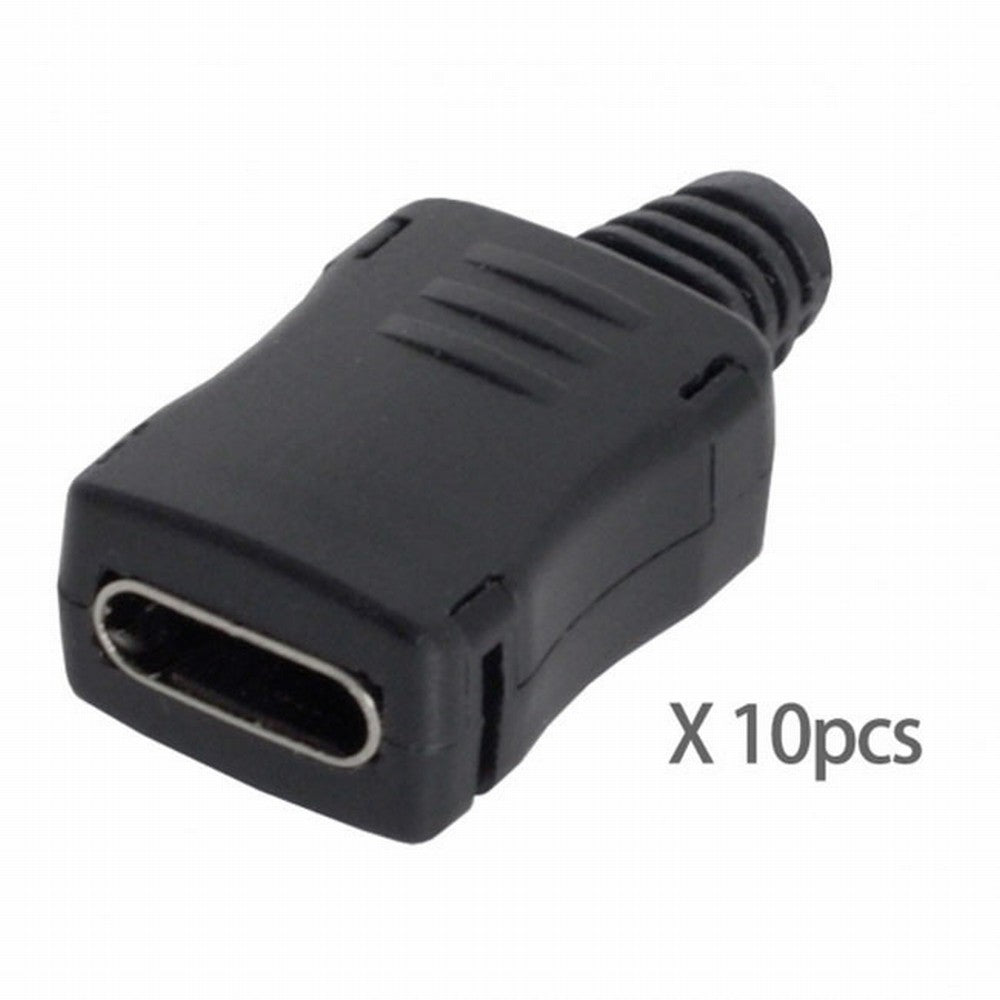 10set DIY 4pin USB 2.0 Type C Female Socket Connector SMT type with PC Board Housing 3.0mm SR UC-071