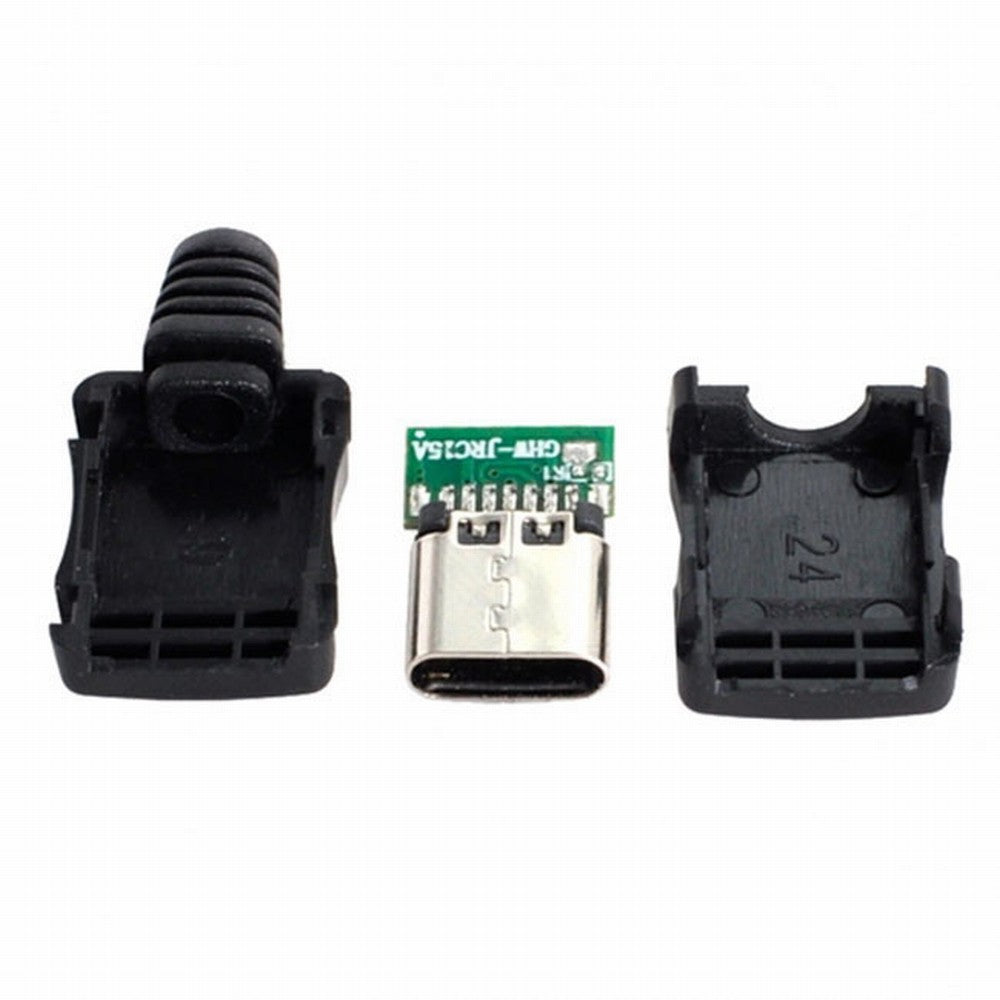 10set DIY 4pin USB 2.0 Type C Female Socket Connector SMT type with PC Board Housing 3.0mm SR UC-071