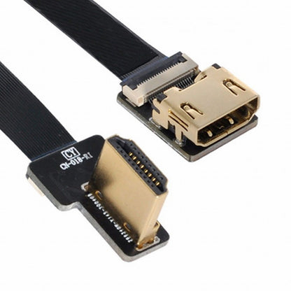 CYFPV Left Angled 90 Degree HDMI Male to Female FPC Flat Cable for HDTV Multicopter Aerial Photography CC-HD-216-LE