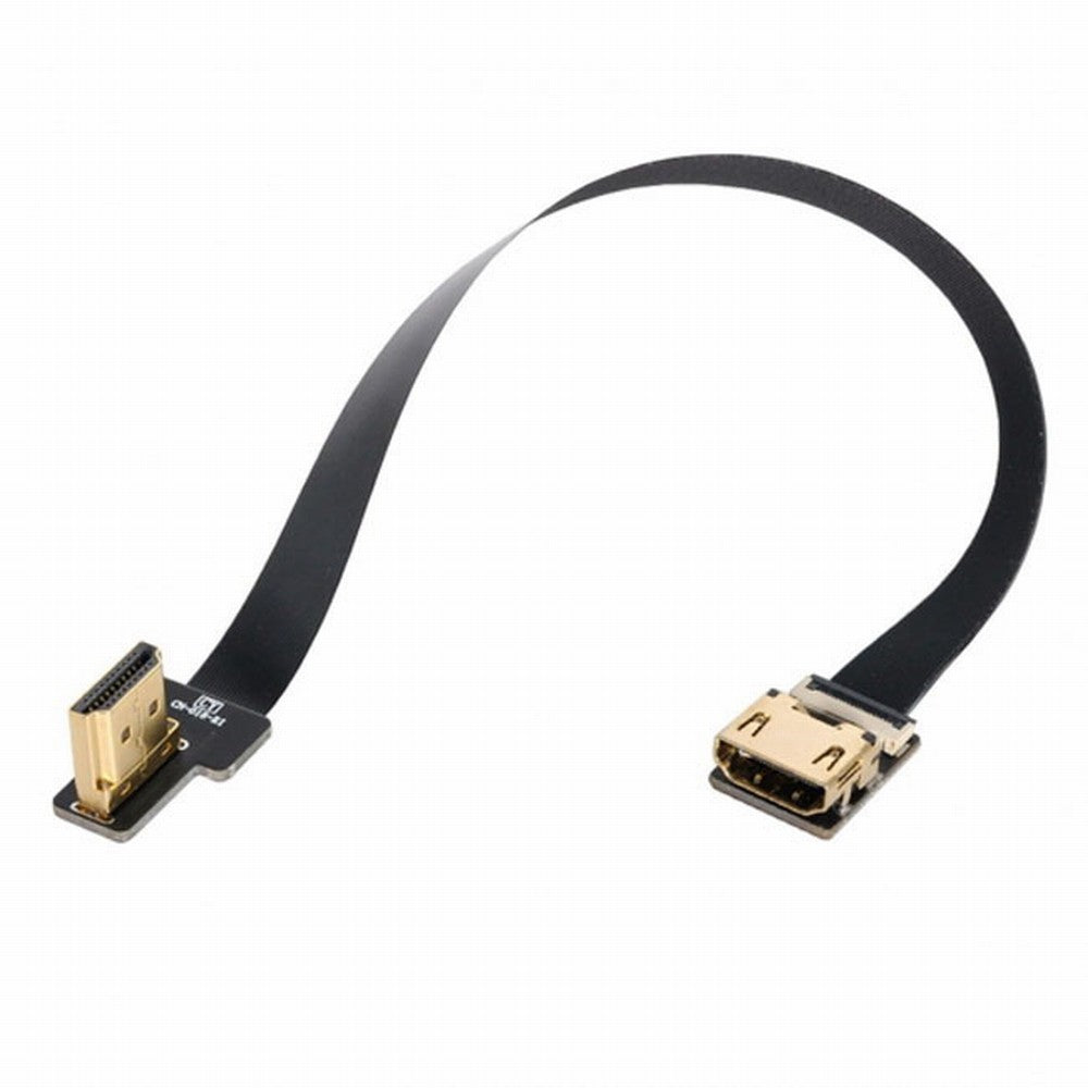 CYFPV Left Angled 90 Degree HDMI Male to Female FPC Flat Cable for HDTV Multicopter Aerial Photography CC-HD-216-LE