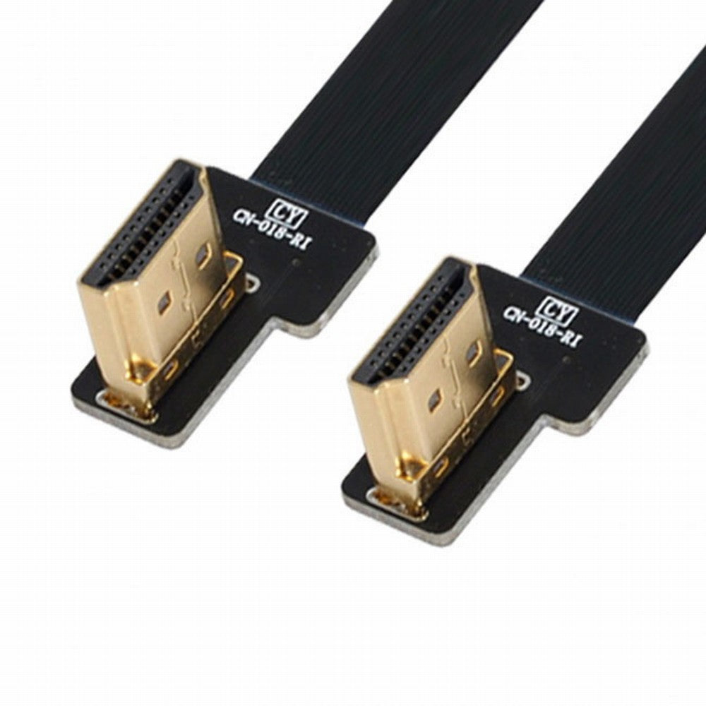 CYFPV Dual 90 Degree Left Angled HDMI Type A Male to Male HDTV FPC Flat Cable for FPV HDTV Multicopter Aerial Photography CC-HD-206-LE