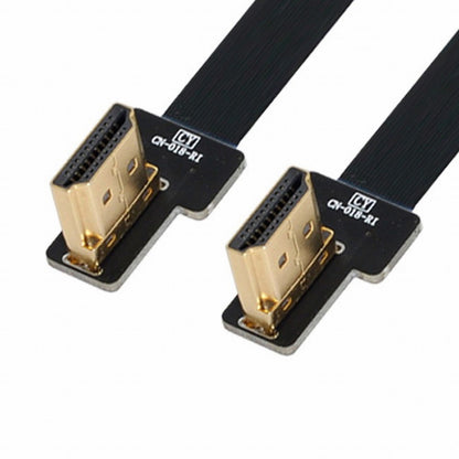 CYFPV Dual 90 Degree Left Angled HDMI Type A Male to Male HDTV FPC Flat Cable for FPV HDTV Multicopter Aerial Photography CC-HD-206-LE