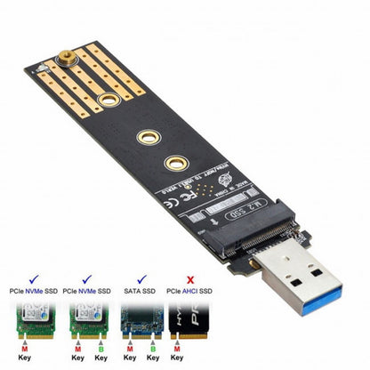 USB 3.0 to NVME M-key M.2 NGFF SATA SSD External PCBA Case Conveter Adapter RTL9210B Chipset U3-057-2280MM