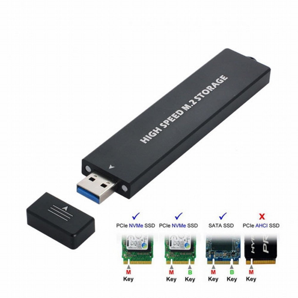 USB 3.0 to NVME M-key M.2 NGFF SATA SSD External PCBA Case Conveter Adapter RTL9210B Chipset U3-057-2280MM