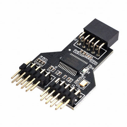 Motherboard 9pin USB 2.0 Header 1 to 2 Female Extension HUB Connector Adapter Port Multilier U2-074