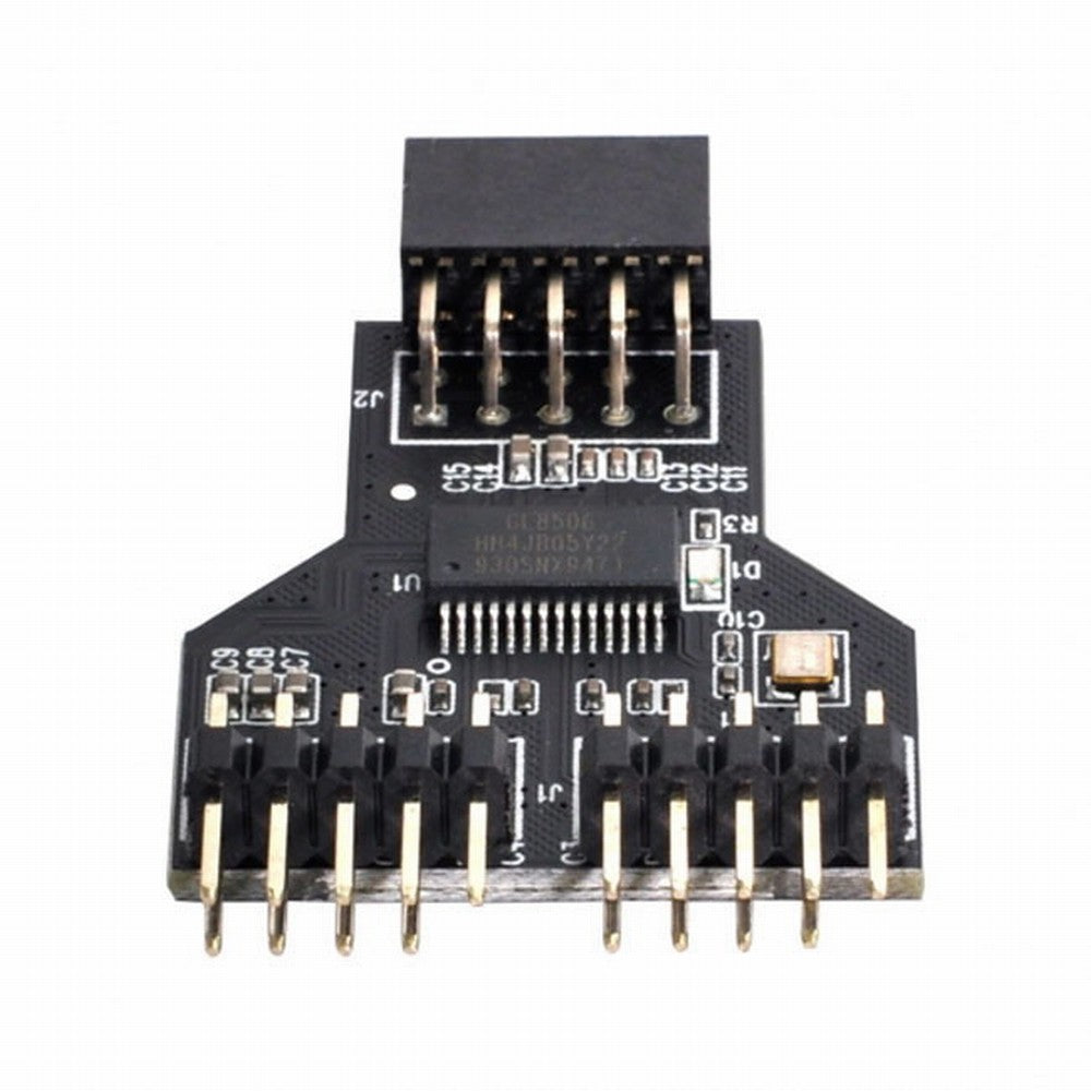 Motherboard 9pin USB 2.0 Header 1 to 2 Female Extension HUB Connector Adapter Port Multilier U2-074