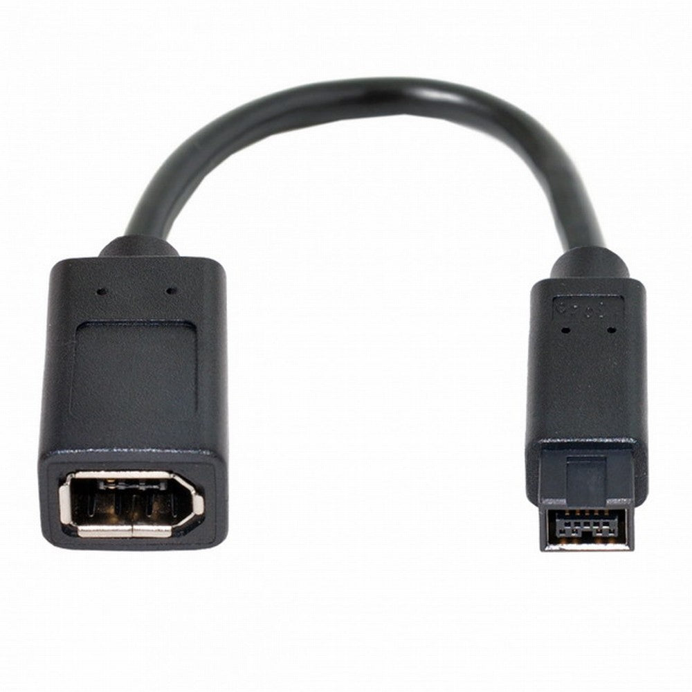 IEEE 1394 6Pin Female to 1394b 9Pin Male Firewire 400 to 800 Cable 20cm CA-012