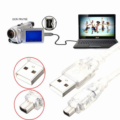 USB Male to Firewire IEEE 1394 4 Pin Male iLink Adapter Cord Cable for SONY DCR-TRV75E DV CA-037