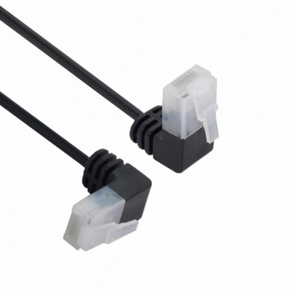 Ultra Slim Cat6 Ethernet Cable RJ45 Up Angled 25cm UTP Network Cable Patch Cord 90 Degree Cat6a Lan for Laptop Router TV BOX UT-008-UP