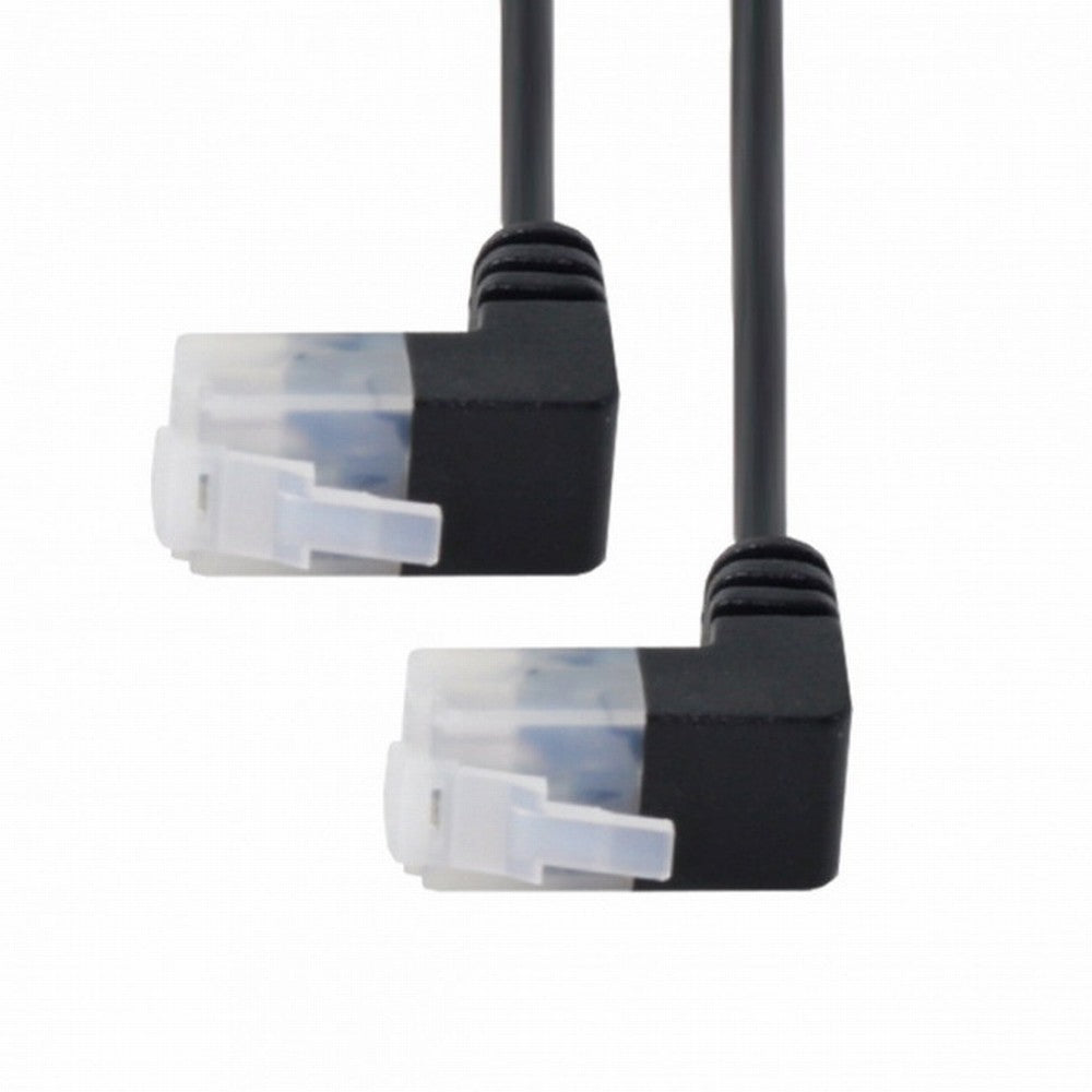Ultra Slim Cat6 Ethernet Cable RJ45 Up Angled 25cm UTP Network Cable Patch Cord 90 Degree Cat6a Lan for Laptop Router TV BOX UT-008-UP