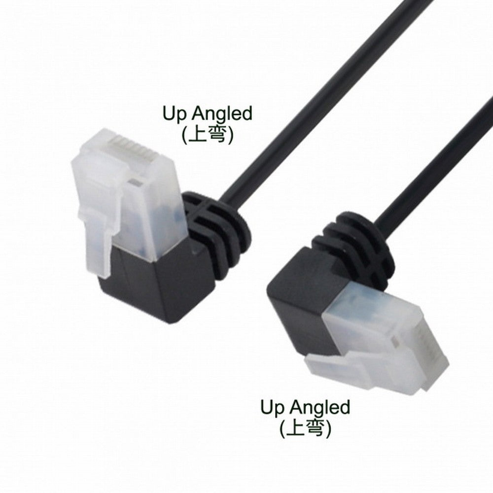 Ultra Slim Cat6 Ethernet Cable RJ45 Up Angled 25cm UTP Network Cable Patch Cord 90 Degree Cat6a Lan for Laptop Router TV BOX UT-008-UP