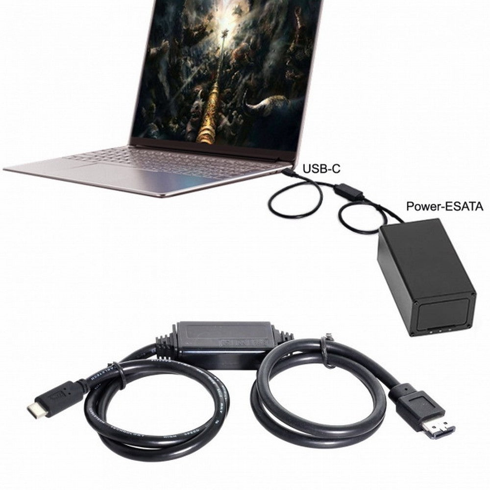 USB-C Type-C to Power Over eSATA DC5V Adapter USB3.0 to HDD/SSD/ODD eSATAp Converter UC-014