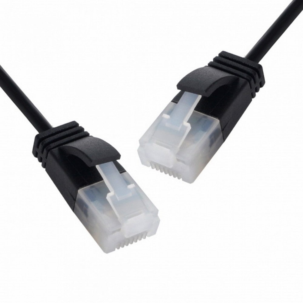 Ultra Slim Cat6 Ethernet Cable RJ45 Straight Direction TP Network Cable Patch Cord 90 Degree Cat6a Lan for Laptop Router TV BOX CC-UT-009-BK