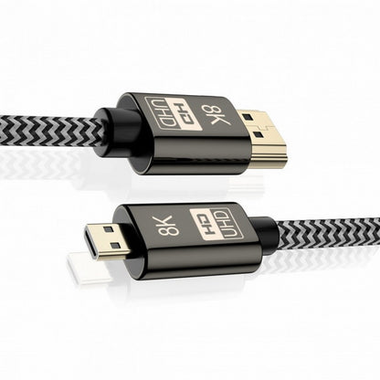Micro HDMI to HDMI 2.1 Ultra-HD UHD 8K 60hz 4K 120hz Cable 48Gbs HDMI Cord for Camera Tablet CC-HD-016