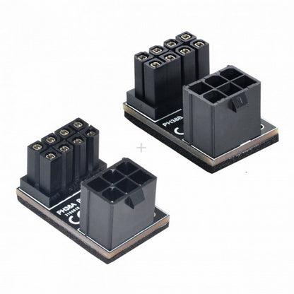 ATX 6Pin Female to 8pin Male 180 Degree Angled Power Adapter for Desktops Graphics Card PW-024