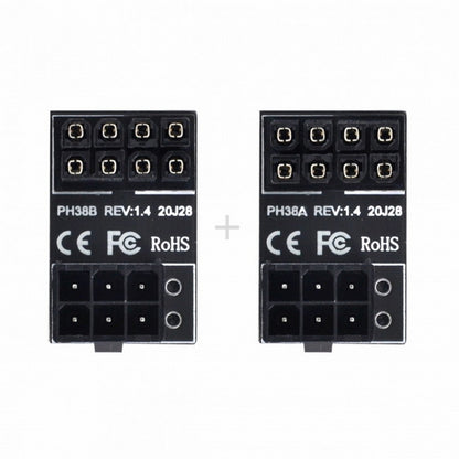 ATX 6Pin Female to 8pin Male 180 Degree Angled Power Adapter for Desktops Graphics Card PW-024