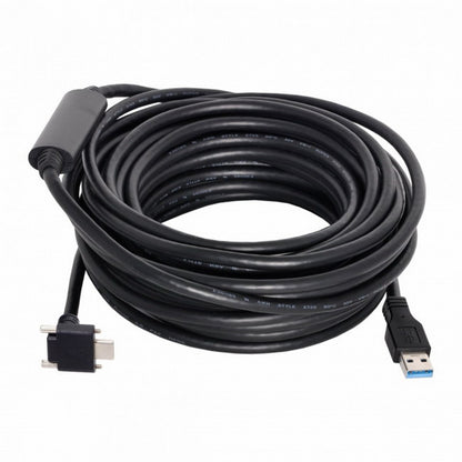 8.0M Down Up Angled USB 3.1 Type-C Dual Screw Locking to USB3.0 Data GL3523 Repeater Cable 90 Degree for Camera Oculus Quest Link UC-128-8.0M
