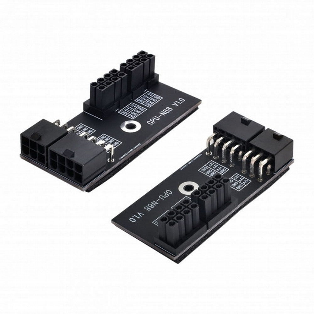 Dual ATX 8Pin Female to 6+8pin Male 180 Degree Angled Power Adapter for NVIDIA 3080 3090 Graphics Card GPU PW-025