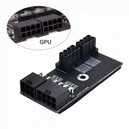 Dual ATX 8Pin Female to 6+8pin Male 180 Degree Angled Power Adapter for NVIDIA 3080 3090 Graphics Card GPU PW-025