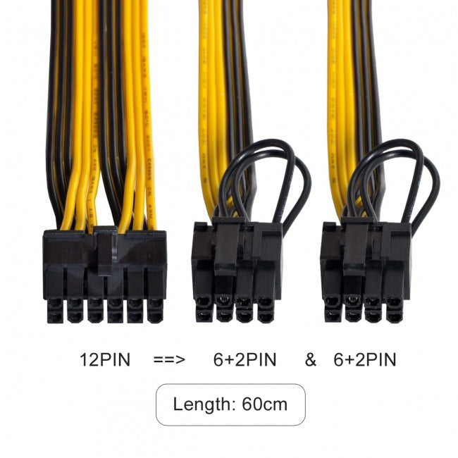 12Pin to ATX Dual 8Pin 6Pin Splitter GPU Graphics Card Modular Power Supply Cable for 3080 3090 AX850 AX750 AX650 PW-026