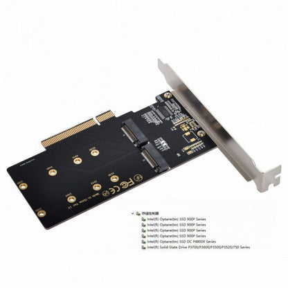 Dual 2X NVME M.2 AHCI to PCIE Express 3.0 Gen3 X8 X16 Raid Card VROC Raid0 Hyper Adapter SA-012-OD
