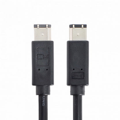 6 Pin to 6Pin FireWire 400 to FireWire 400 6-6 ilink Cable IEEE 1394 1.8m Black CA-017