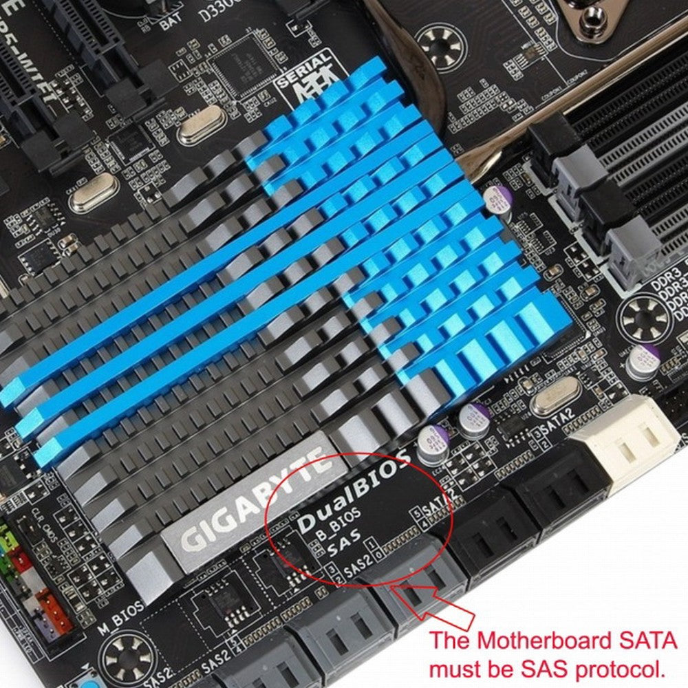 Hard Disk SFF-8482 SAS Cable 29Pin to 1* SATA 7PIN HDD Cable 70cm SF-011